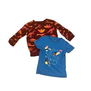 Unisex Cat & Jack Dinosaur Tee & Crewneck Bundle (18 mo.)
